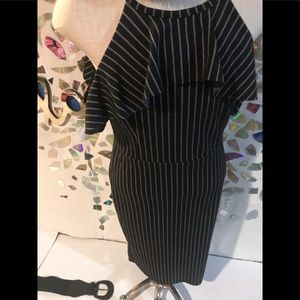 Pinstripes Black Dress
